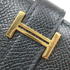 Hermes Bearn Compact Bifold Wallet Epsom Black Gold — view 7