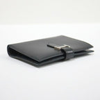 Hermes Bearn Compact Bifold Wallet Buffalo Gala Noir Black Silver — view 4