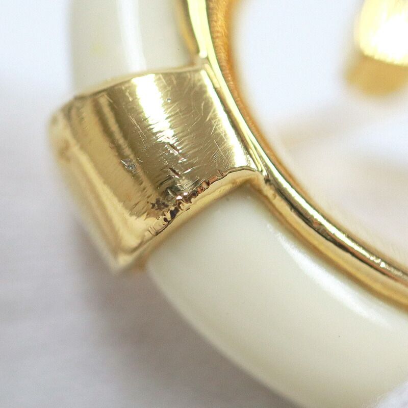 Chanel Heart Brooch CC Gold Plated Beige — view 6