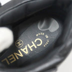 Chanel High Cut Sneakers Shoelace Type Leather Black 37 — view 7