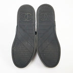 Chanel High Cut Sneakers Shoelace Type Leather Black 37 — view 3