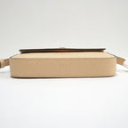 Gucci Super Mini Shoulder Bag Big GG Leather Beige Gold — view 3