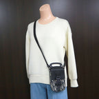 Dior Saddlebar Pouch Shoulder Bag Blue Leather Navy Black Beige — view 9