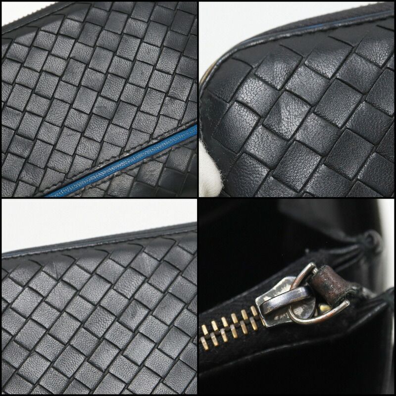 Bottega Veneta Wallet Intrecciato Black Leather — view 7