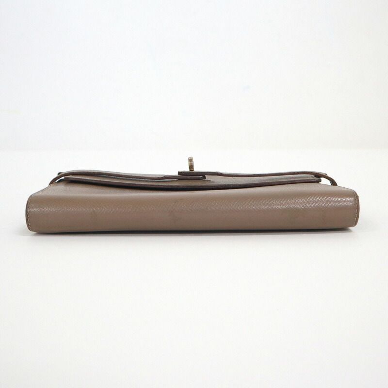 Hermes Kelly Wallet Top Silver Epsom — view 4