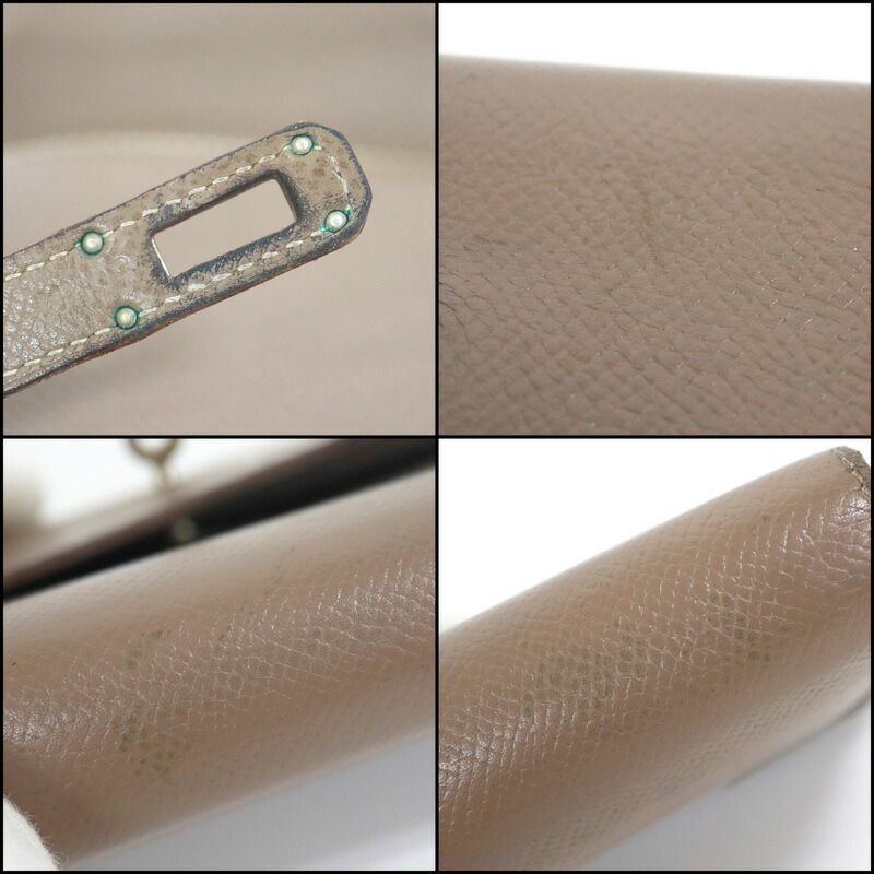 Hermes Kelly Wallet Top Silver Epsom — view 9