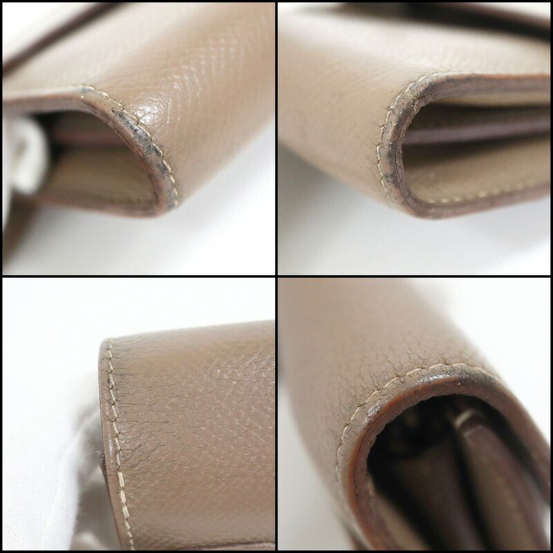 Hermes Kelly Wallet Top Silver Epsom — view 8