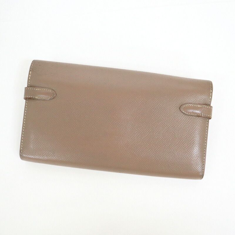 Hermes Kelly Wallet Top Silver Epsom — view 2