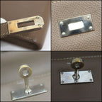 Hermes Kelly Wallet Top Silver Epsom — view 7