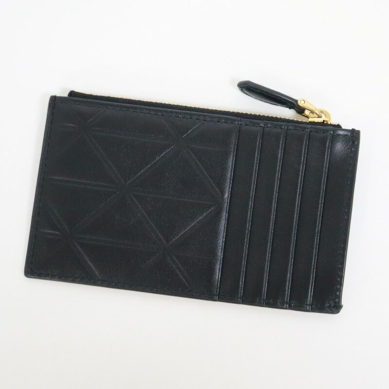 Prada Card Holder Black Triangle Leather — view 2