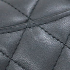 Chanel Quilted Coin Case Lambskin So Black Silver — view 8