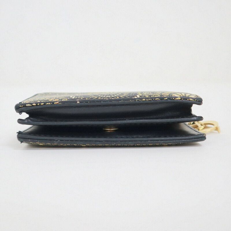 Dior Bifold Compact Wallet Giraffe Black Yellow Leather X — view 3