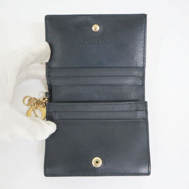 Dior Bifold Compact Wallet Giraffe Black Yellow Leather X — view 5