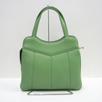 Gucci Petit GG 2-Way Handbag Leather Green Silver — view 2