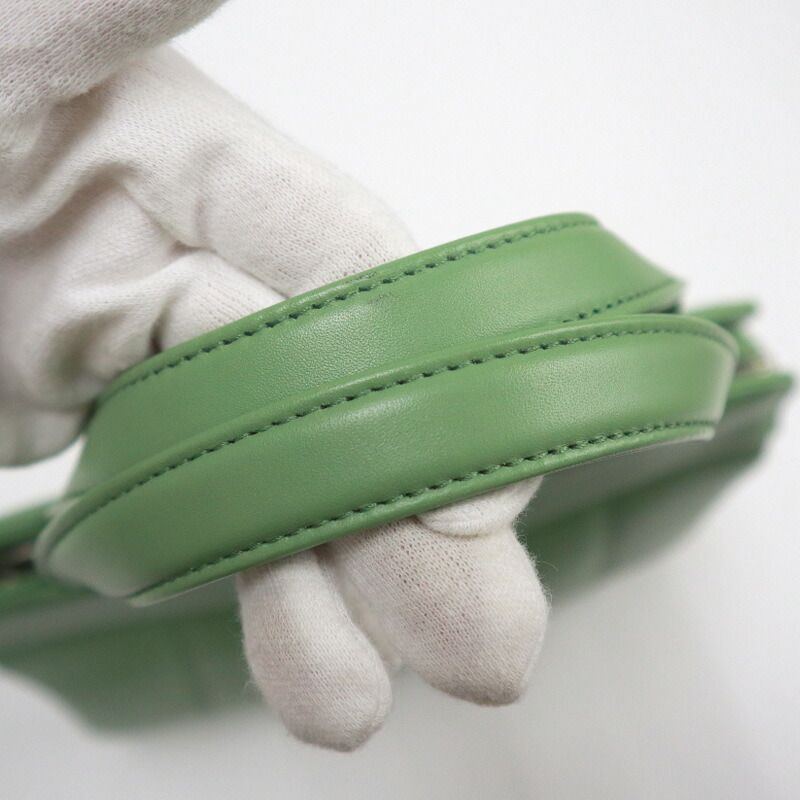 Gucci Petit GG 2-Way Handbag Leather Green Silver — view 6