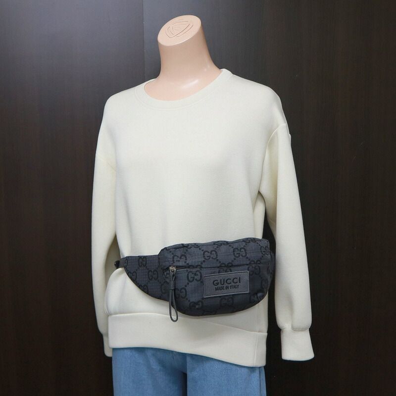 Gucci Large Belt Bag Dark Gray Black X — view 8