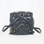 Gucci GG Marmont Backpack Black Gold Leather X — view 2