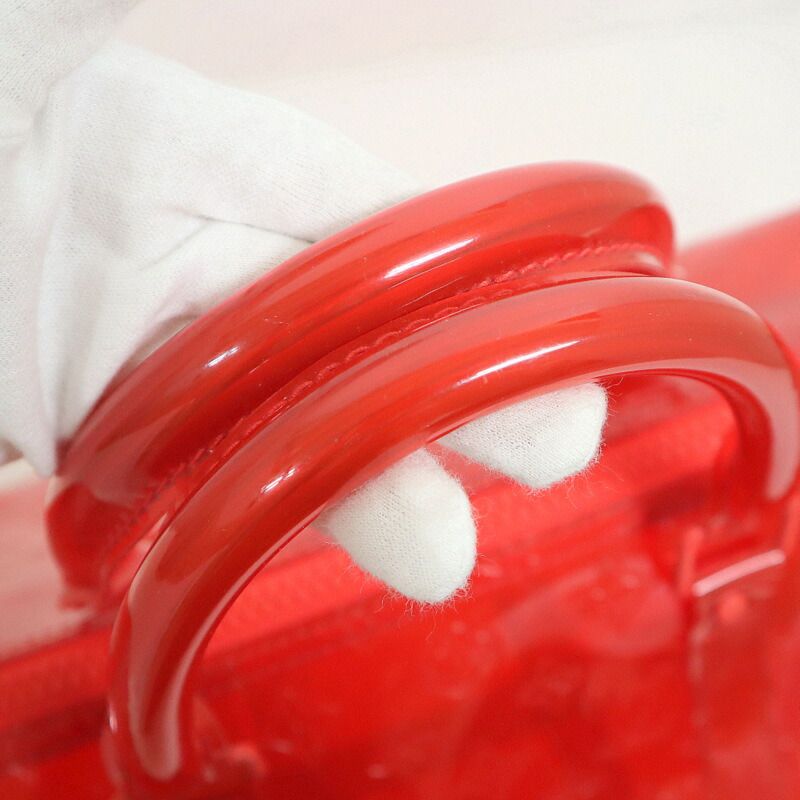 Louis Vuitton Keepall Bandouliere 50 Monogram Red Clear Limited Handbag — view 7