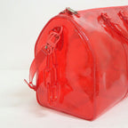 Louis Vuitton Keepall Bandouliere 50 Monogram Red Clear Limited Handbag — view 5
