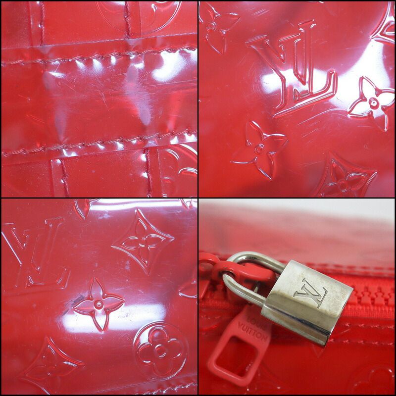 Louis Vuitton Keepall Bandouliere 50 Monogram Red Clear Limited Handbag — view 8