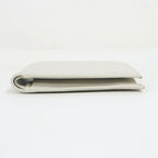 Prada Bifold Compact Wallet Saffiano Leather White Silver — view 3