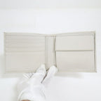 Prada Bifold Compact Wallet Saffiano Leather White Silver — view 4