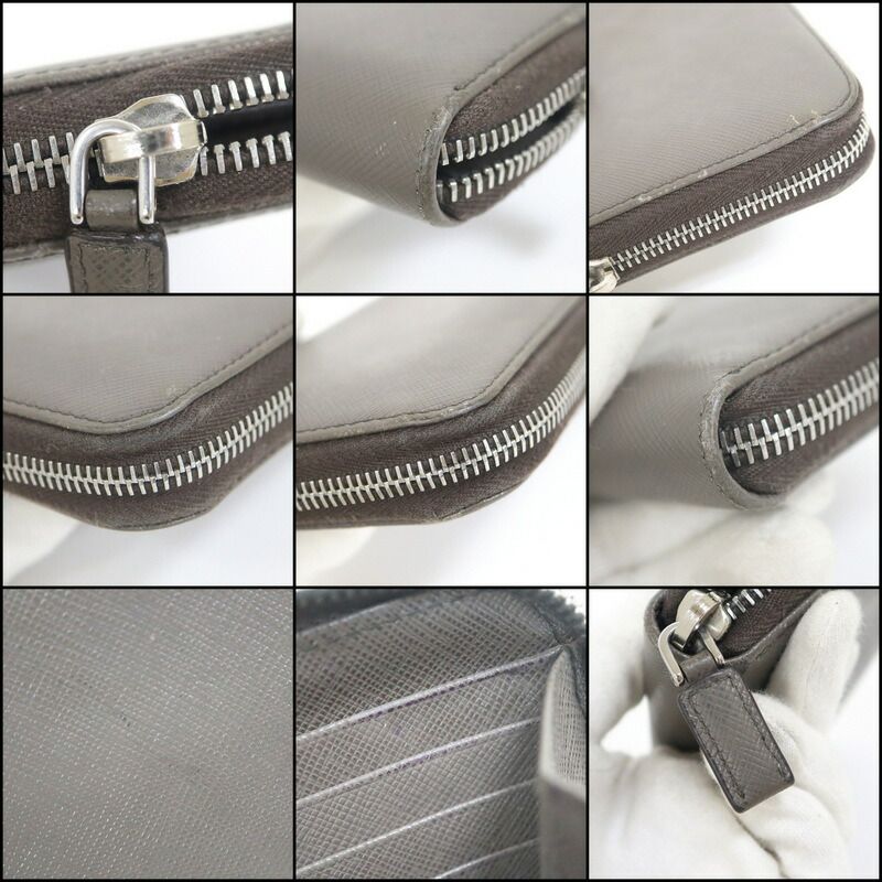 Prada Wallet Sapphia No Gray Silver — view 6