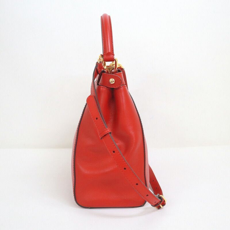 Fendi Peekaboo Shoulder Bag Leather Scarf — view 3
