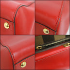 Fendi Peekaboo Shoulder Bag Leather Scarf — view 9