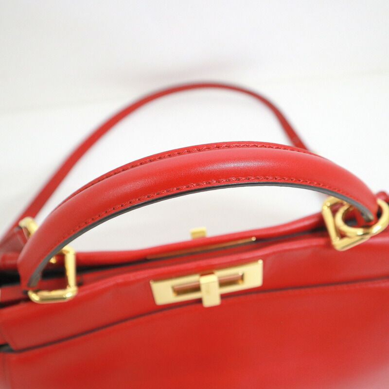 Fendi Peekaboo Shoulder Bag Leather Scarf — view 7