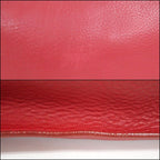 Celine Chain Shoulder Bag Leather Red Gold — view 5