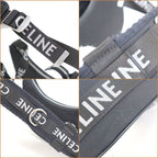 Celine Avabag Shoulder Bag Canvas Black Silver — view 5
