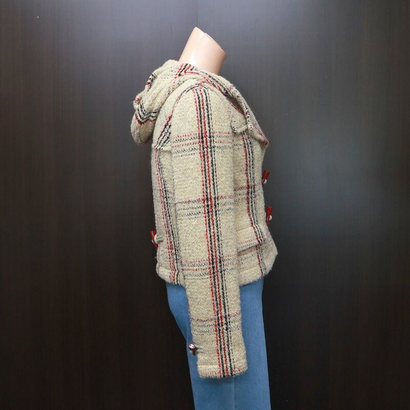 Chanel Short Duffel Coat with Hood Multicolor 36 — view 3