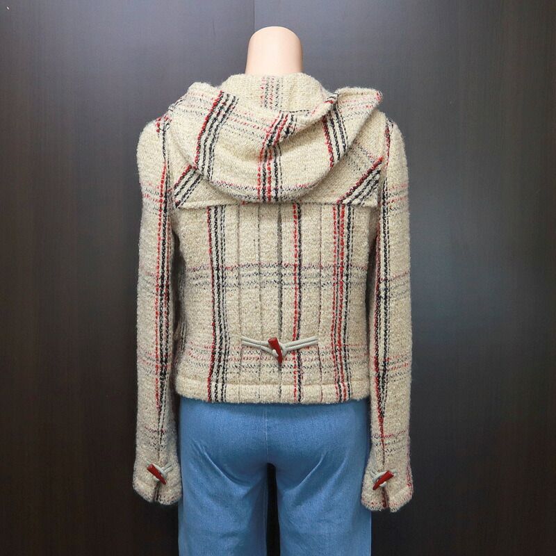 Chanel Short Duffel Coat with Hood Multicolor 36 — view 2