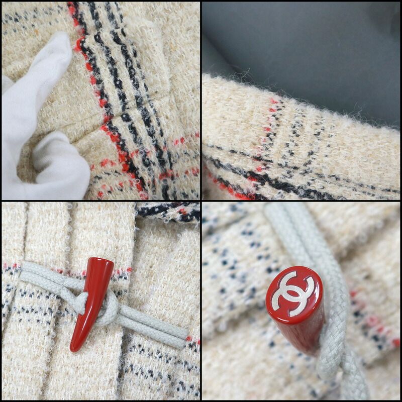Chanel Short Duffel Coat with Hood Multicolor 36 — view 5