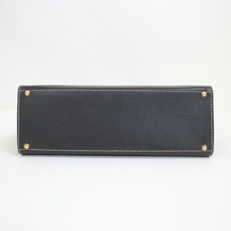Celine Flap Handbag Leather Black Gold — view 4