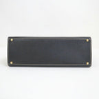 Celine Flap Handbag Leather Black Gold — view 4