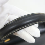 Celine Flap Handbag Leather Black Gold — view 7