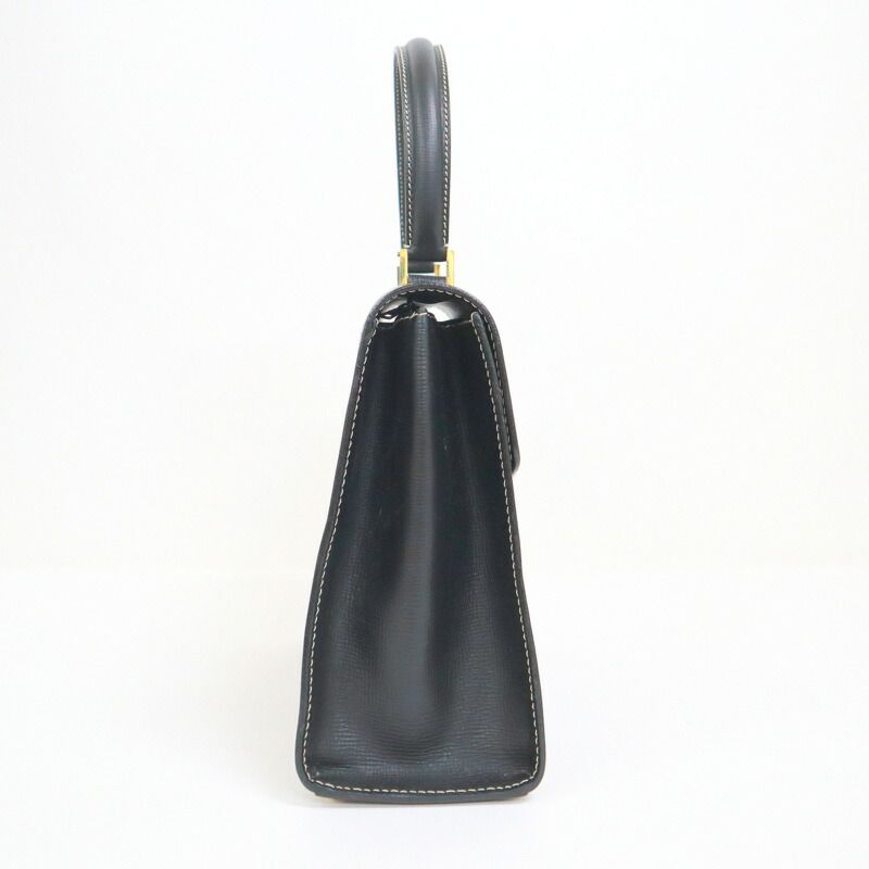 Celine Flap Handbag Leather Black Gold — view 3