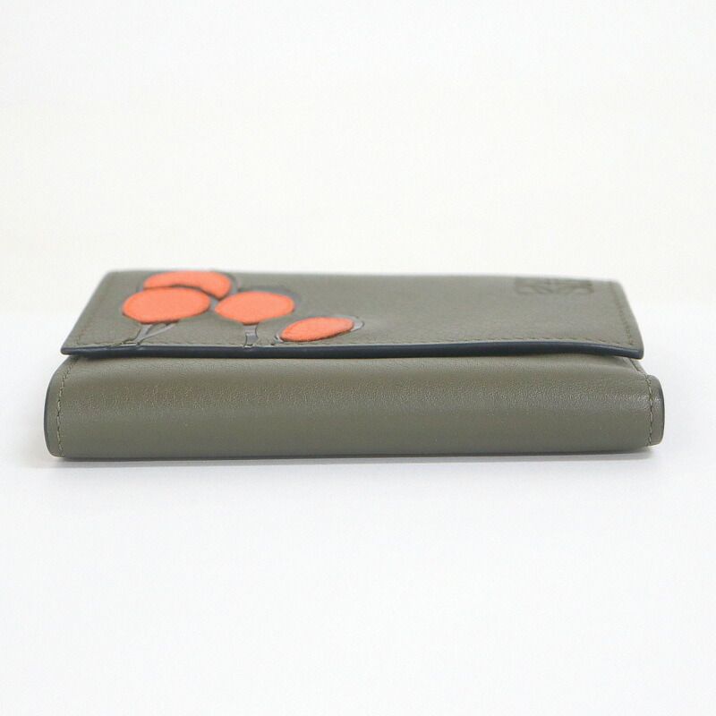 Loewe Small Vertical Wallet Balloon Khaki Leather — view 4
