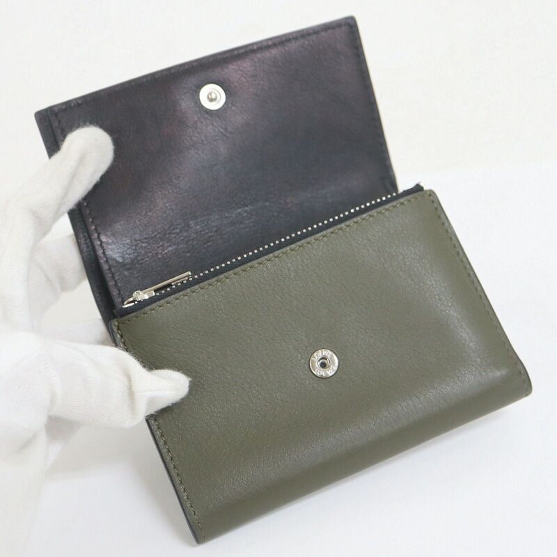 Loewe Small Vertical Wallet Balloon Khaki Leather — view 5