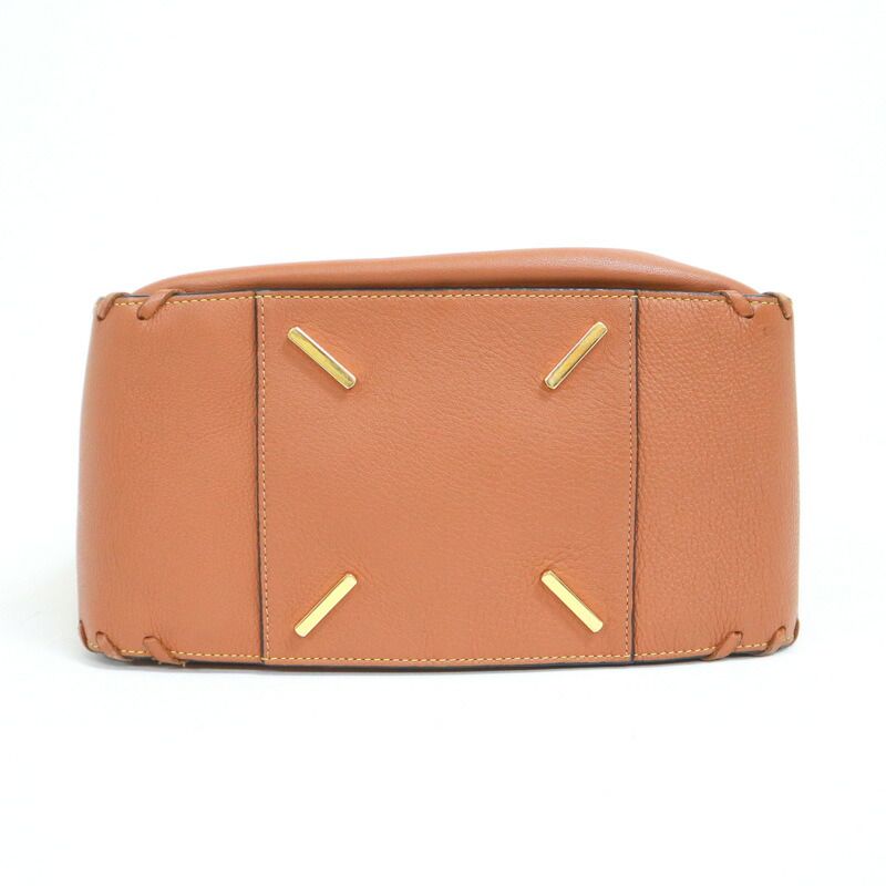 Loewe Hammock Small Shoulder Bag Leather Lace Brown Gold Black — view 4