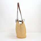 Loewe Shell Basket Bag Small Elephant Grass Leather Natural Pecan — view 3