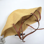 Loewe Shell Basket Bag Small Elephant Grass Leather Natural Pecan — view 5