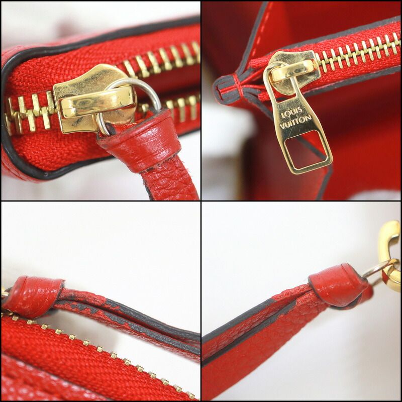 Louis Vuitton Portefeuille Clemence Monogram Empreinte Red — view 6