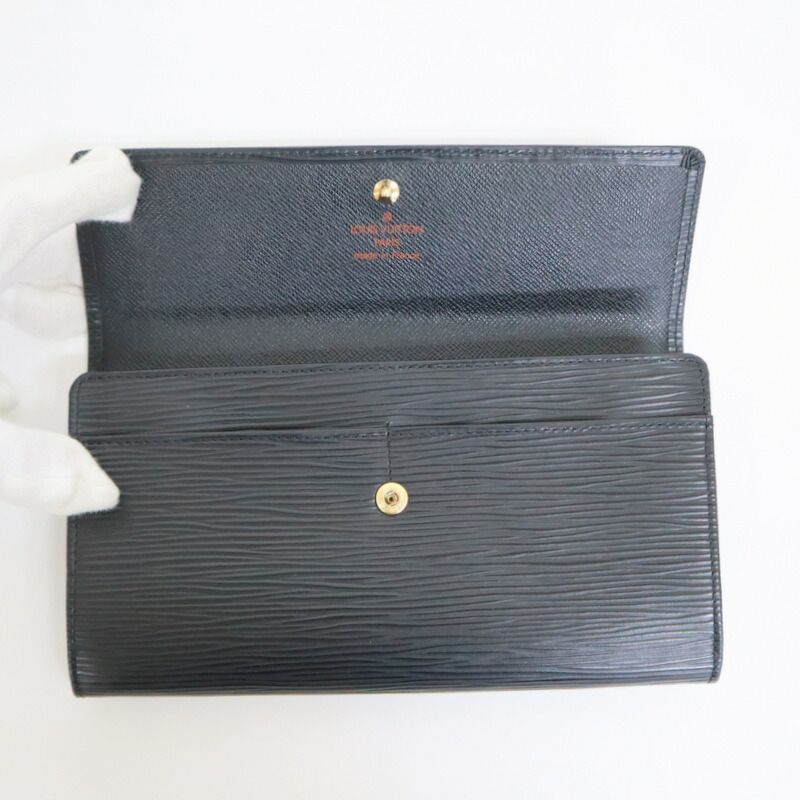 Louis Vuitton Pochette Porte Monnaie Cles Wallet Epi Noir Black — view 4