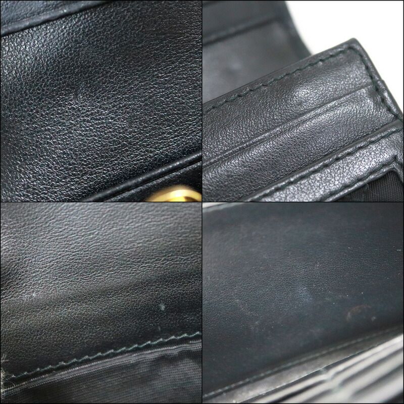 Prada Wallet Black Gold Leather — view 8