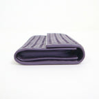 Bottega Veneta Intrecciato Wallet Purple Leather — view 3