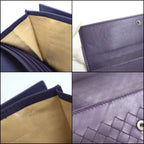 Bottega Veneta Intrecciato Wallet Purple Leather — view 7