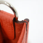 Hermes Evelynemazon Taurillon Clemence Orange Poppy Silver Handbag — view 8